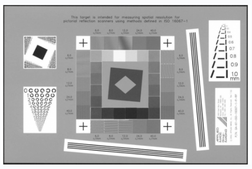 反射式扫描测试图卡ISO分辨率测试卡 ISO-16067-1