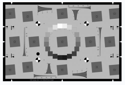 ISO12233:2014 E-SFR黑白分辨率测试图卡