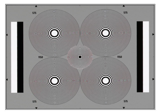 环形波带片分辨率测试卡相机串色干扰测试图T