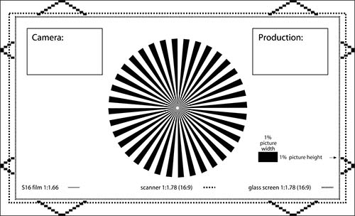 框架导杆(S16)聚焦胶片测试卡